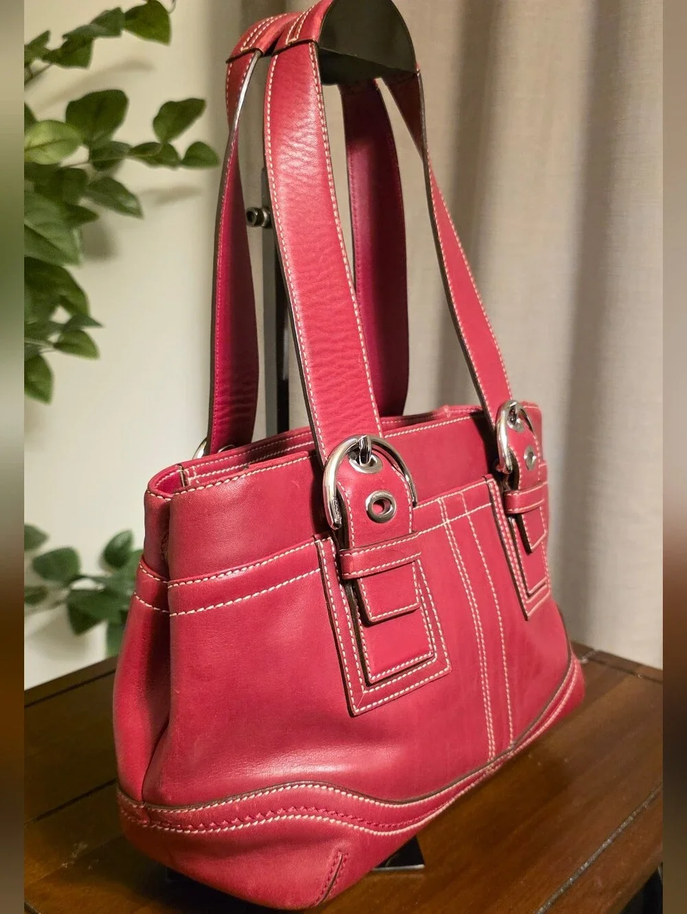 Coach Soho Red Leather Tote
